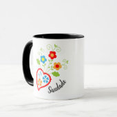 Mug Coeur populaire portugais avec mot saudade (Devant gauche)
