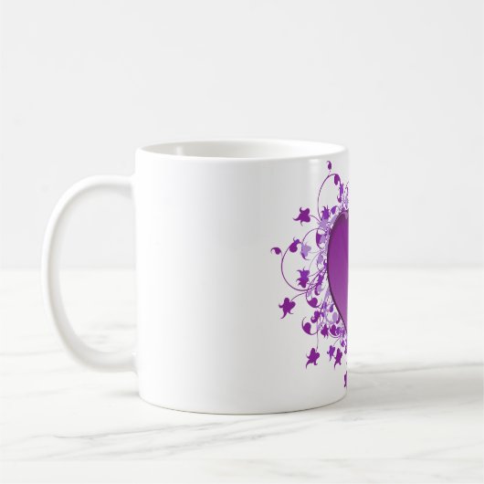 Mug Coeur pourpre (Gauche)