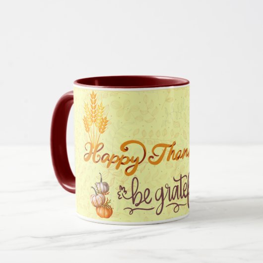 Mug Coeur reconnaissant : Bon thanksgiving (Devant gauche)