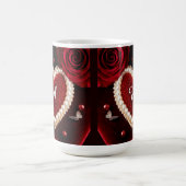 Mug Cœur romantique avec bordure de perles (Centre)