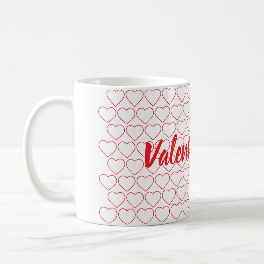 Mug Coeur romantique Conception de la Saint-Valentin (Gauche)