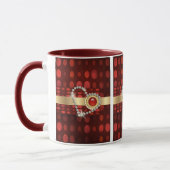 Mug Coeur romantique de diamant (Gauche)