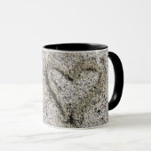 Mug Coeur romantique en photo de sable (Devant droit)