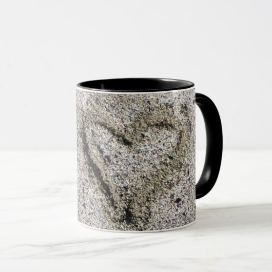 Mug Coeur romantique en photo de sable (Devant droit)
