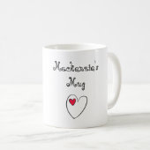 Mug Cœur Romantique Personnalisé (Devant droit)