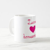 Mug Coeur rose amour maison (Devant gauche)