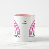 Mug Coeur rose Arc-en-ciel Une maman aimée (Centre)