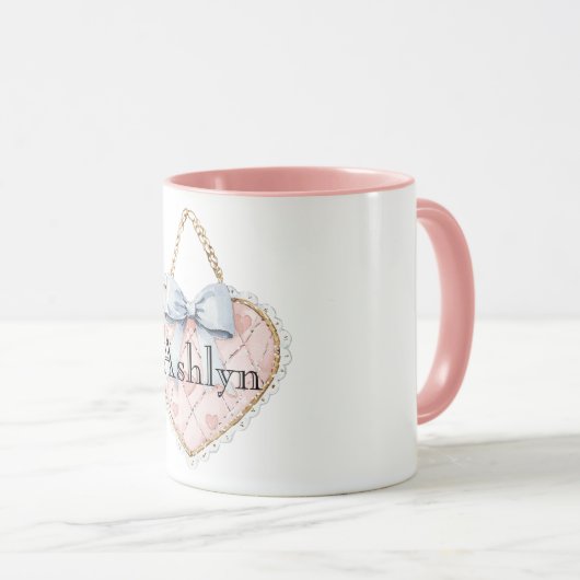 Mug Coeur rose Chic Bow (Devant droit)