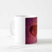 Mug coeur rose corail (Devant gauche)