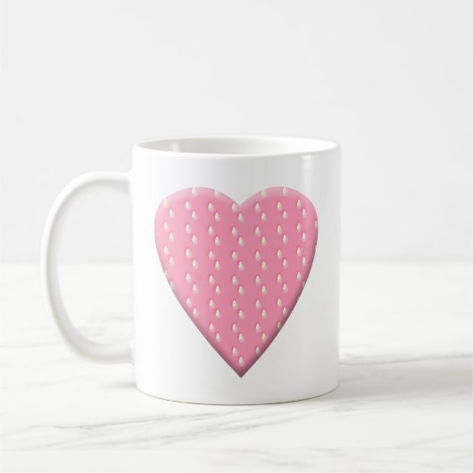 Mug Coeur rose de fraise (Gauche)