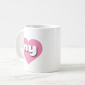 Mug Coeur rose de New York - J'aime (Devant gauche)