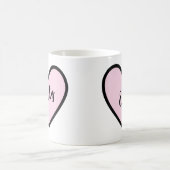 Mug Coeur rose et noir (Centre)