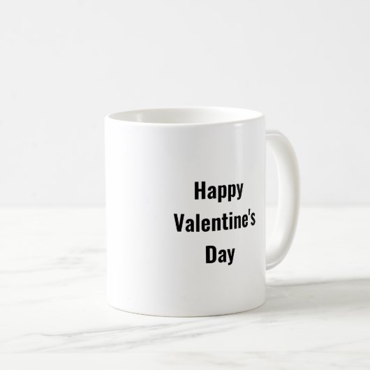 Mug Coeur rose Heureuse Sainte-Valentin (Devant droit)