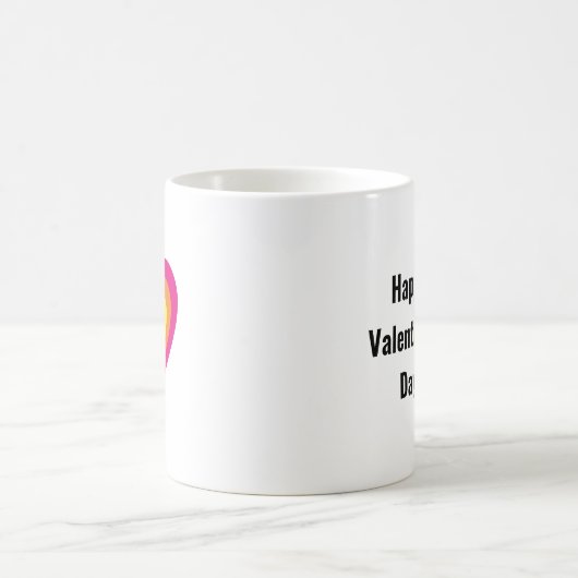 Mug Coeur rose Heureuse Sainte-Valentin (Centre)