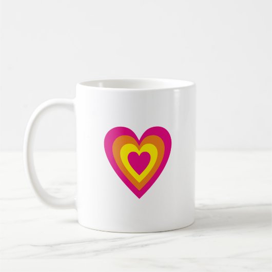 Mug Coeur rose Heureuse Sainte-Valentin (Gauche)