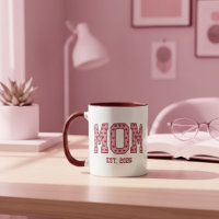 Cœur Rose Maman Année Universitaire Design Varsity