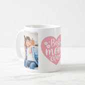 Mug Coeur rose Meilleure maman Ever 2 photos (Devant gauche)