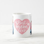 Mug Coeur rose Meilleure maman Ever 2 photos (Centre)