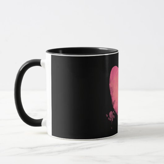 Mug Coeur rose mignon (Gauche)