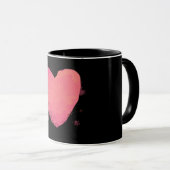 Mug Coeur rose mignon (Devant droit)