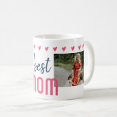 Mug Coeur rose mignon Meilleure maman 2 Photos Fête de (Devant droit)
