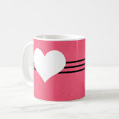 Mug Coeur rose moderne (Devant gauche)