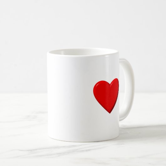 Mug Coeur rouge (Devant droit)