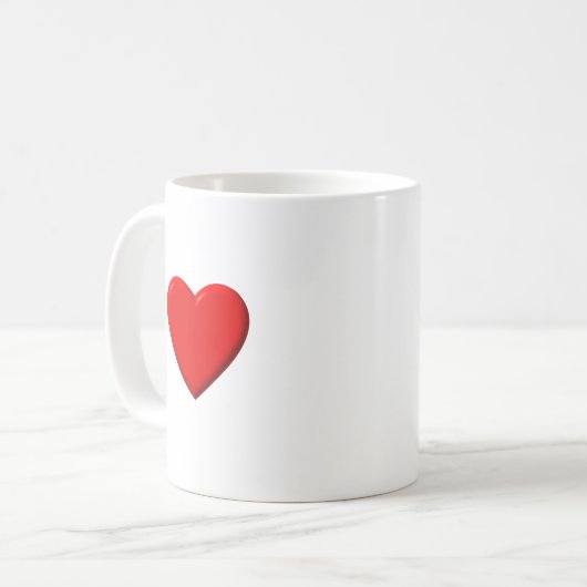 Mug Coeur rouge (Devant gauche)