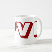 Mug coeur rouge (Devant droit)