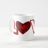Mug coeur rouge (Devant gauche)