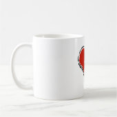 Mug Coeur rouge attendant un nom (Gauche)