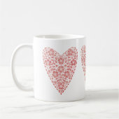 Mug Cœur Rouge Blanc Scandinave (Gauche)
