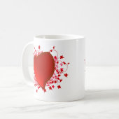 Mug Coeur rouge brillant (Devant gauche)