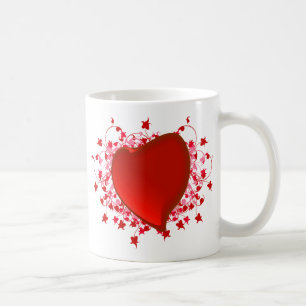 Mug Coeur rouge brillant