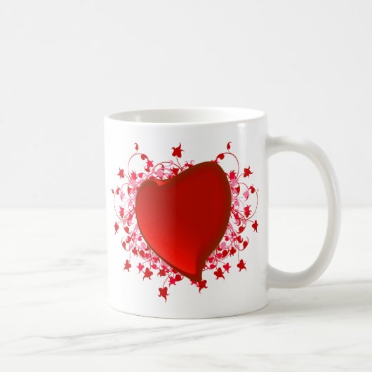 Mug Coeur rouge brillant (Droite)