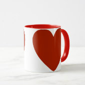 Mug Coeur rouge clair (Devant droit)
