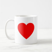 Mug Coeur rouge clair (Gauche)