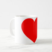 Mug Coeur rouge clair (Devant gauche)