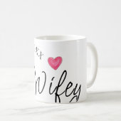 Mug Cœur rouge de femme établ. Année future femme de l (Devant droit)