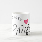 Mug Cœur rouge de femme établ. Année future femme de l (Centre)