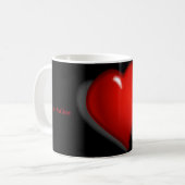 Mug Coeur rouge et noir (Devant gauche)