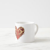 Mug Coeur Rouge Filigree (Devant droit)