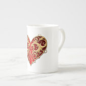 Mug Coeur Rouge Filigree (Devant droit)