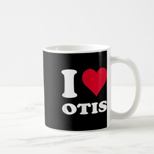 Mug Coeur rouge J'aime Otis (Droite)