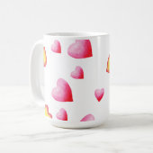 Mug Coeur rouge mignon romantique (Devant gauche)