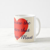 Mug Cœur Rouge Minimaliste (Devant droit)