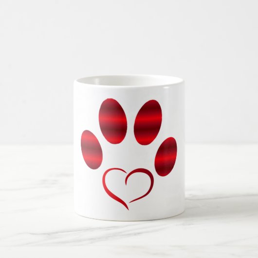 Mug Cœur Rouge Patte (Centre)
