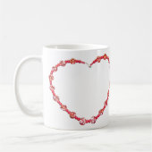 Mug - Coeur rouge perlé (Gauche)