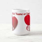 Mug Coeur rouge personnalisé (Centre)