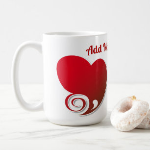 Mug Coeur rouge personnalisé